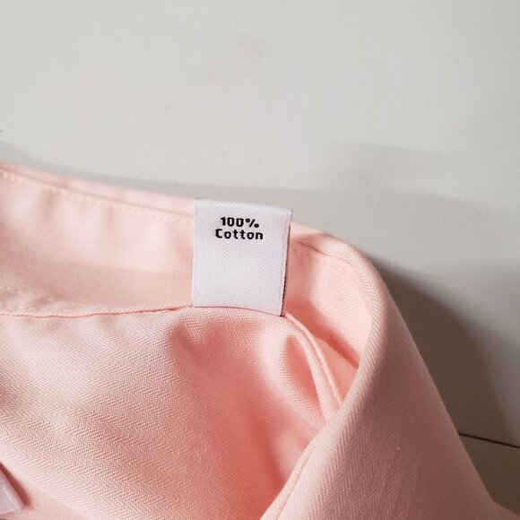 Calvin Klein Mens Regular Fit Performance Non Iron Pink Button Down Shirt Office - Picture 6 of 7